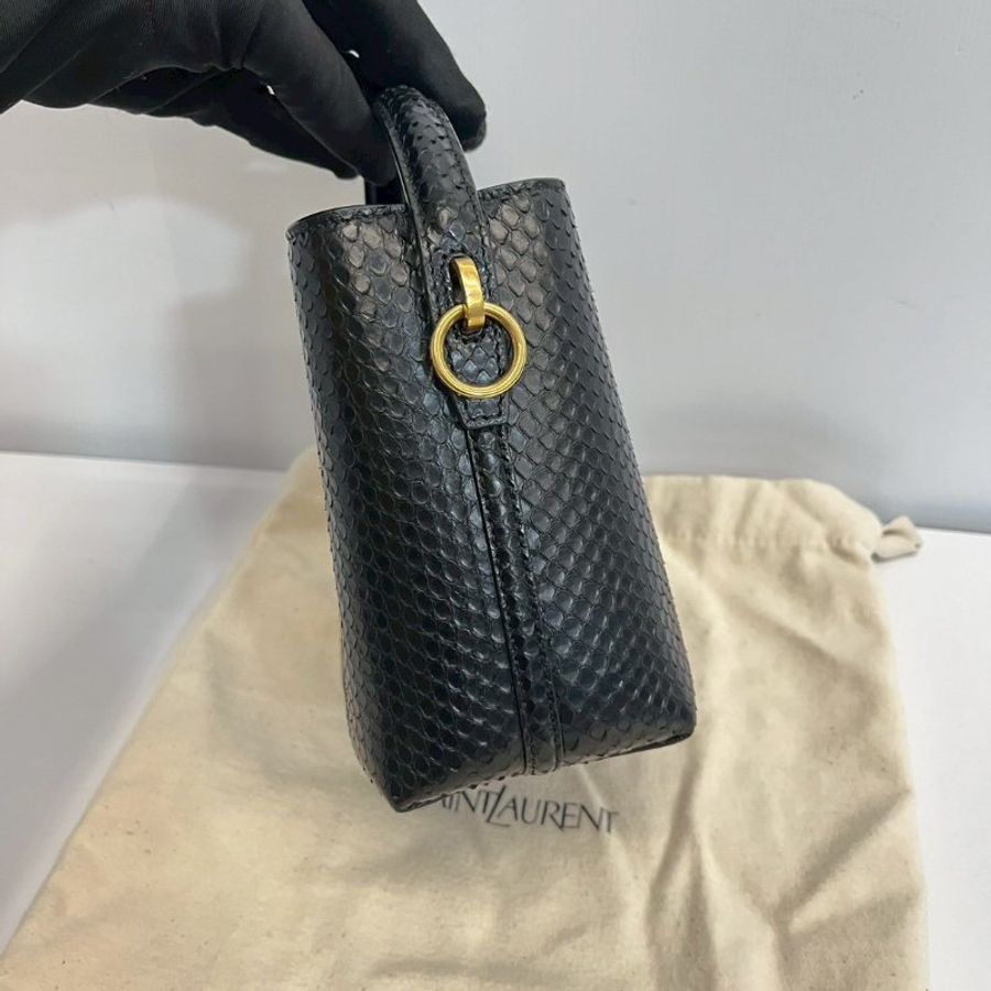YSL 蛇皮 水桶包-3