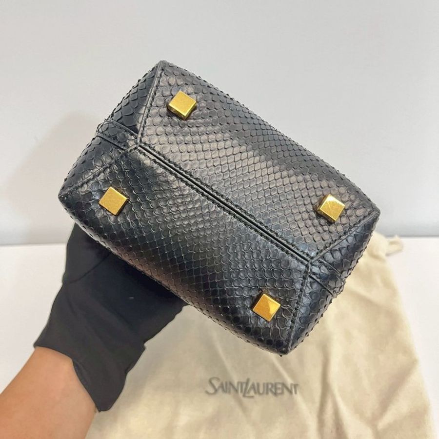 YSL 蛇皮 水桶包-4
