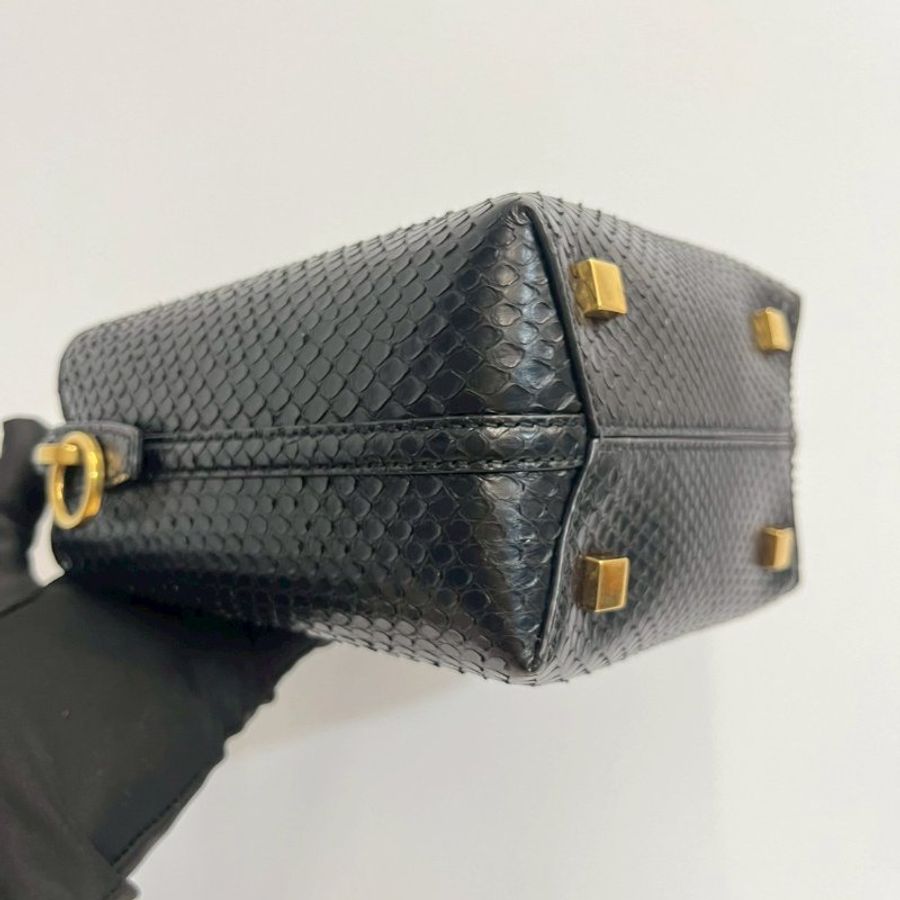YSL 蛇皮 水桶包-5