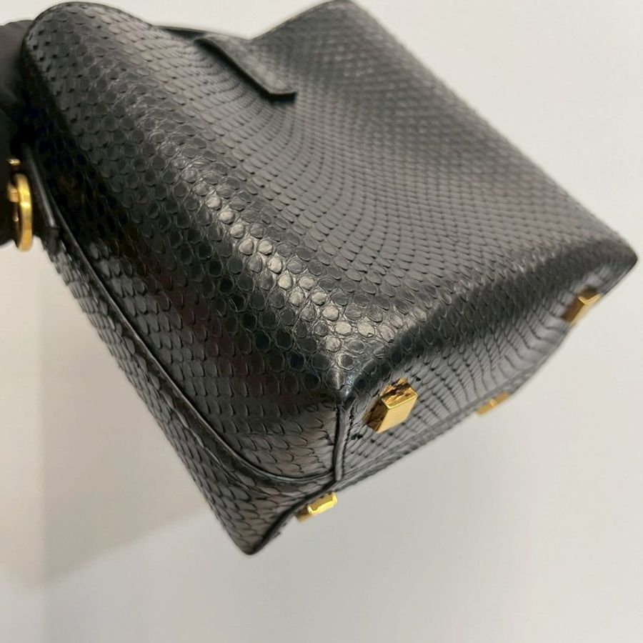 YSL 蛇皮 水桶包-9