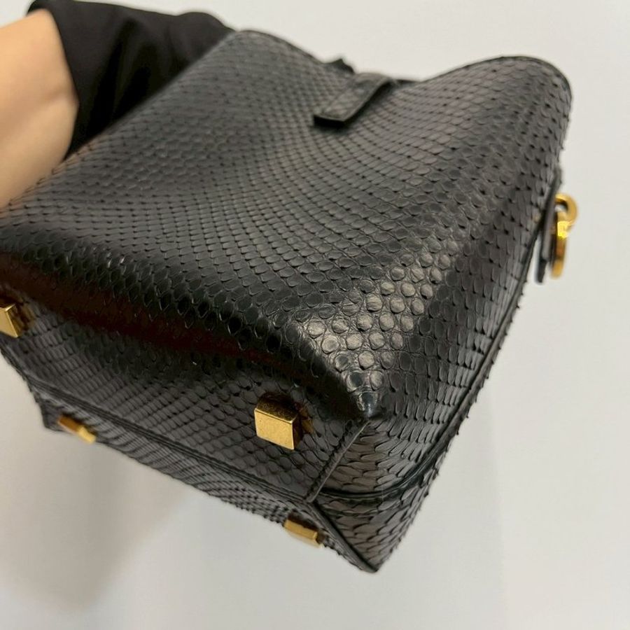 YSL 蛇皮 水桶包-10