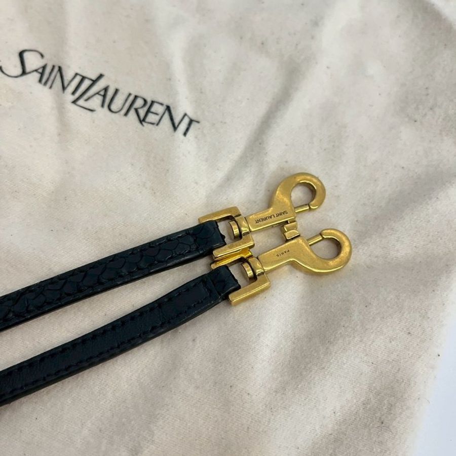 YSL 蛇皮 水桶包-14