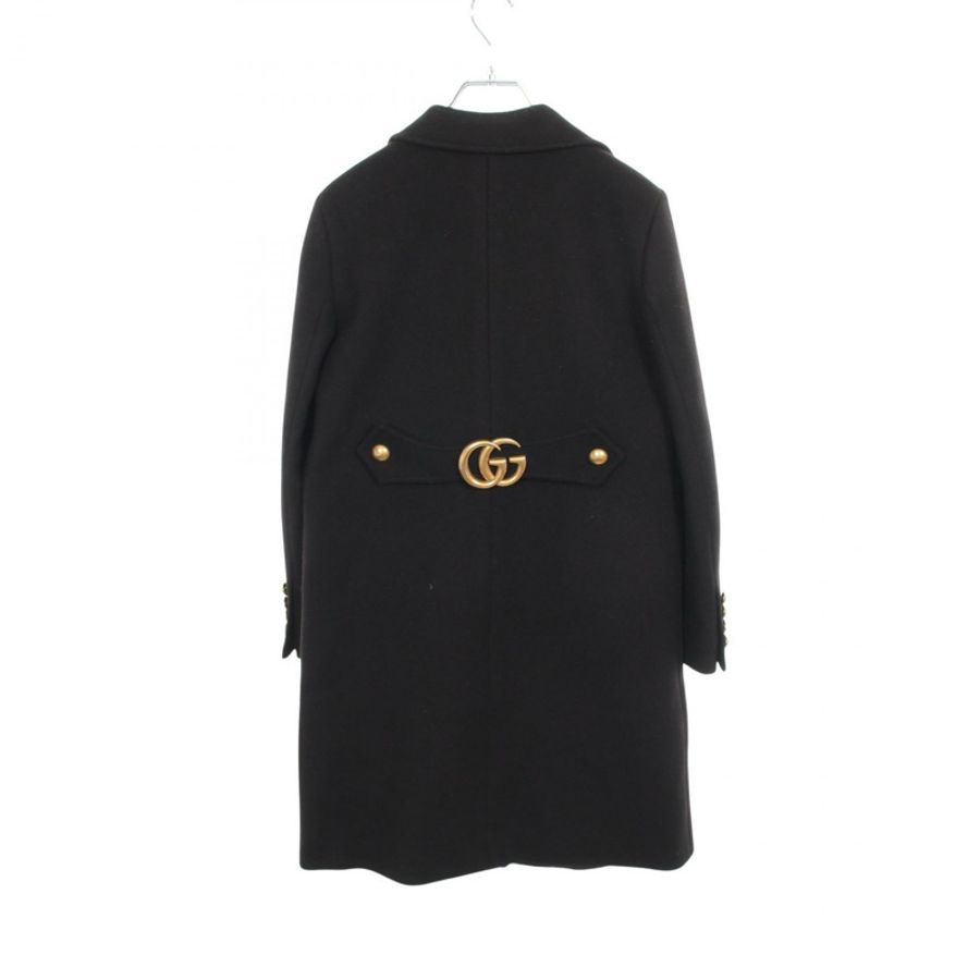 GUCCI 雙 G 其他大衣 494500 羊毛黑色二手女款-1