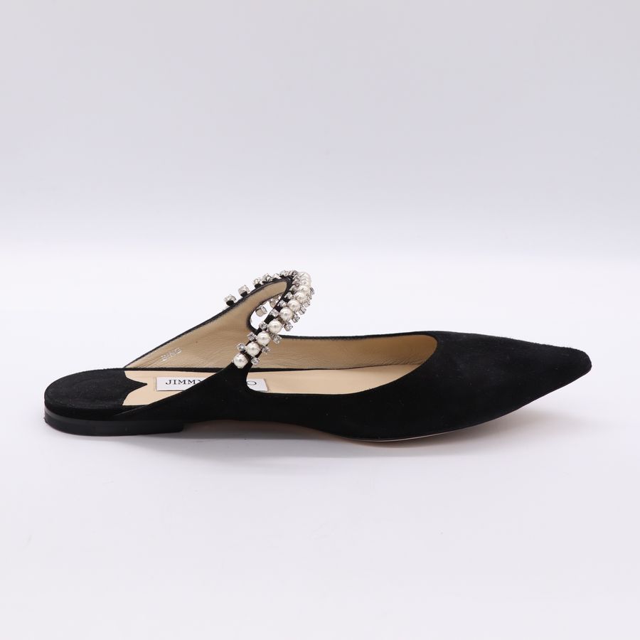 Jimmy Choo 黑色Bing 尖頭平底鞋-5