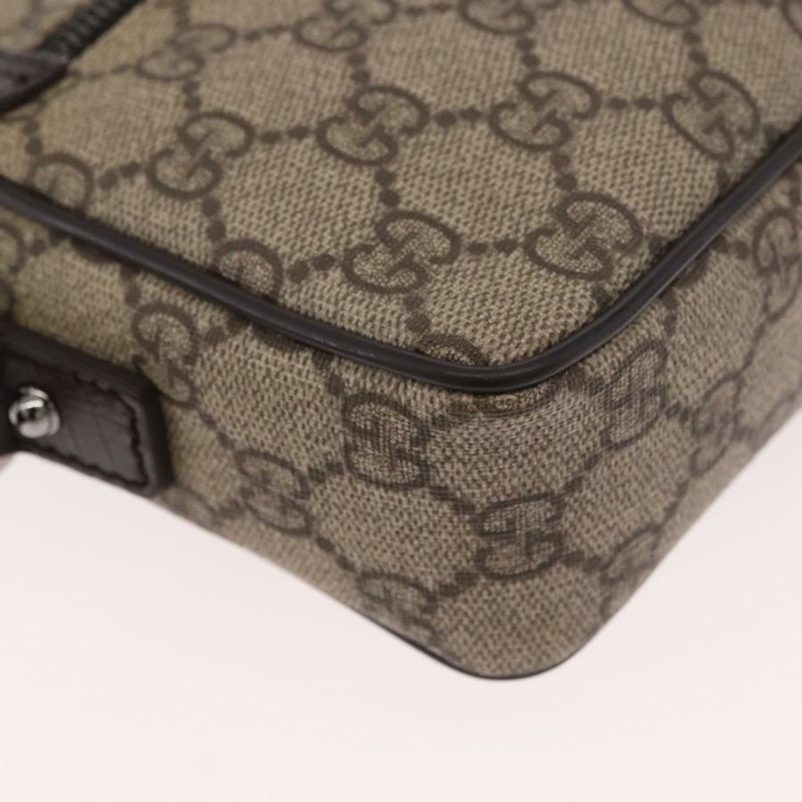 【日本直送】GUCCI GG Supreme 單肩包 PVC 米色 銀色 162910 正品 187994V-16