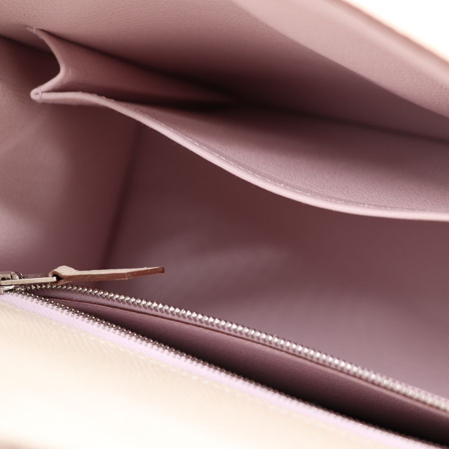 Hermes 愛馬仕 Kelly II 25 Epsom 粉筆白 夢幻紫 金棕 三拼色-8