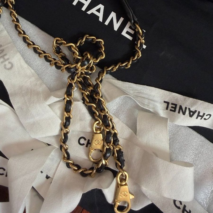 近新品 香奈兒/Chanel Coco Handle 迷你黑色水鑽牛皮 手提斜背包 芯片款-8