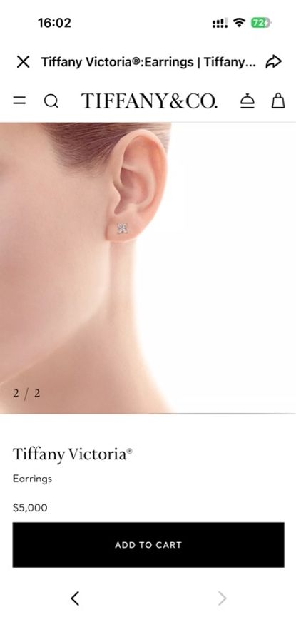 Tiffany蒂芙尼 Victoria系列 18K玫瑰金四葉草鑽石耳釘-7