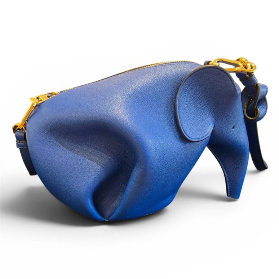 【美收精品】LOEWE大象藍立體可愛造型小側背包 5-700-1