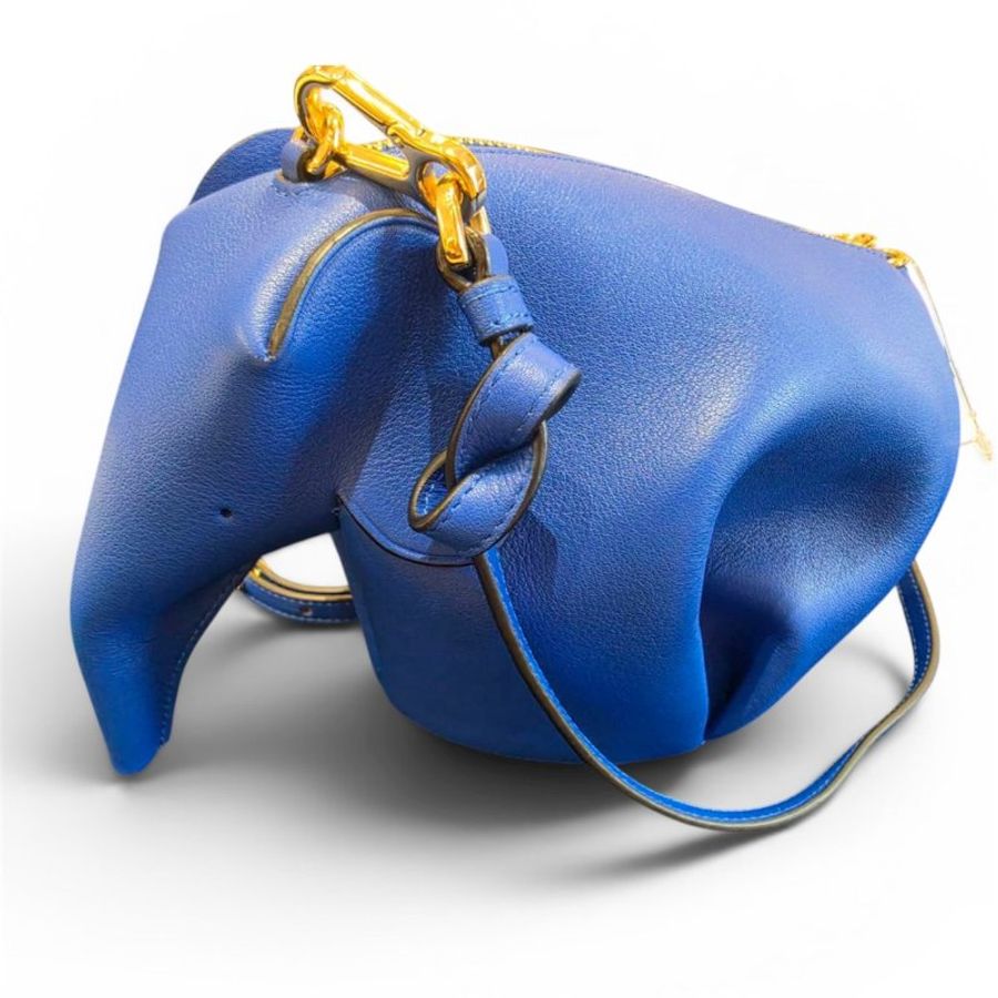 【美收精品】LOEWE大象藍立體可愛造型小側背包 5-700-2