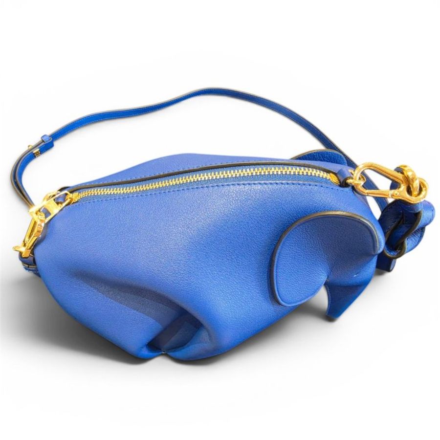 【美收精品】LOEWE大象藍立體可愛造型小側背包 5-700-6