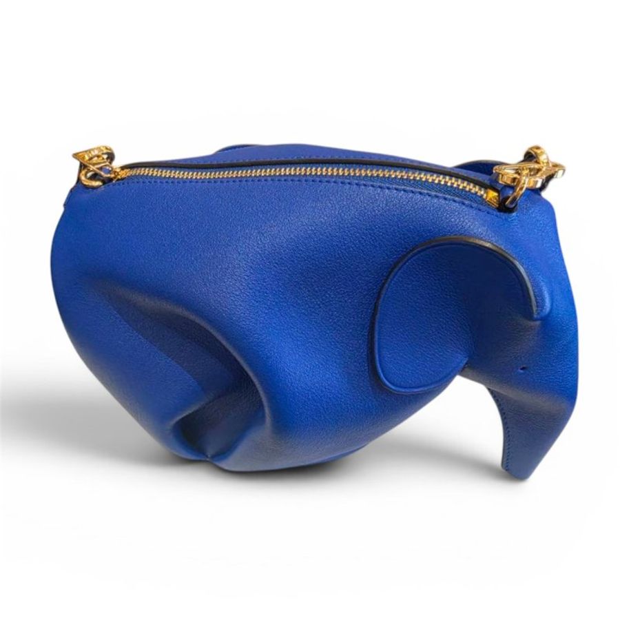 【美收精品】LOEWE大象藍立體可愛造型小側背包 5-700-8