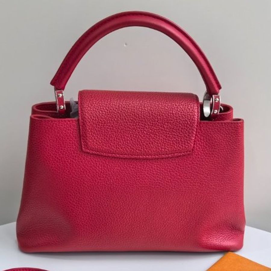 路易威登/Louis Vuitton 紅色Capucines卡普辛中號手提斜背包-1