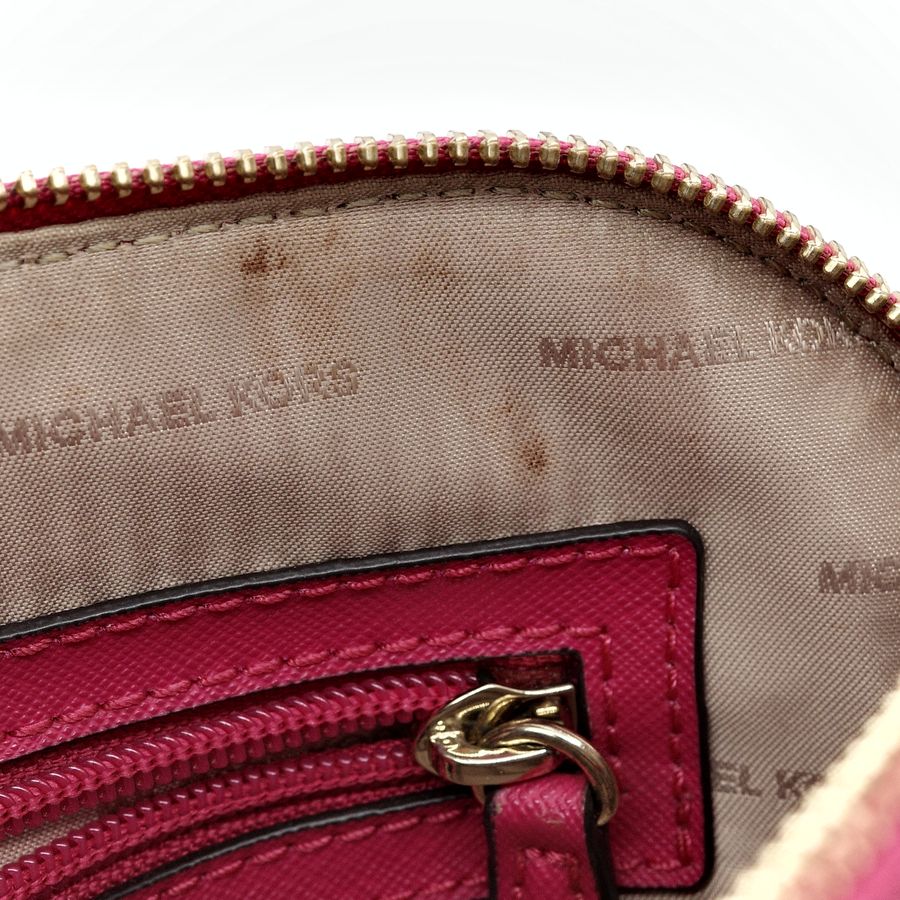 Michael kors cindy dome 桃紅色斜背包-11