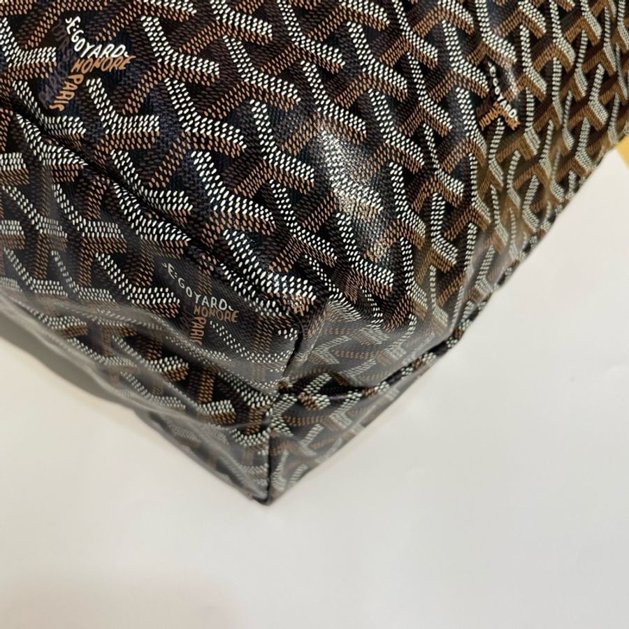 全新未使用Goyard/戈雅 黑色 Tote托特購物袋老花子母包 34x28-6