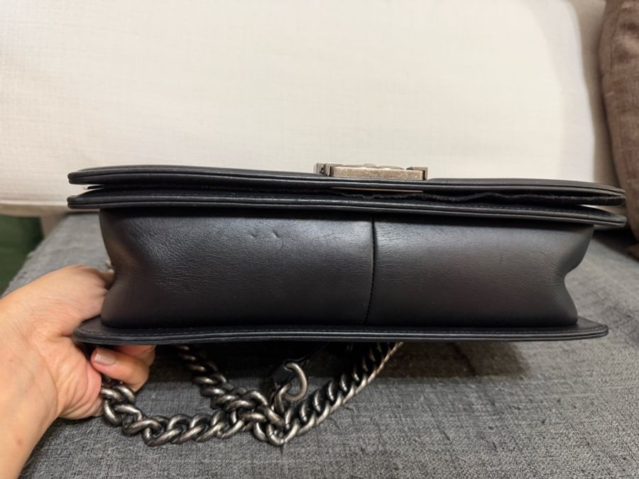Chanel Boy Chanel 經典口蓋包。 Boy28 復古銀釦-16