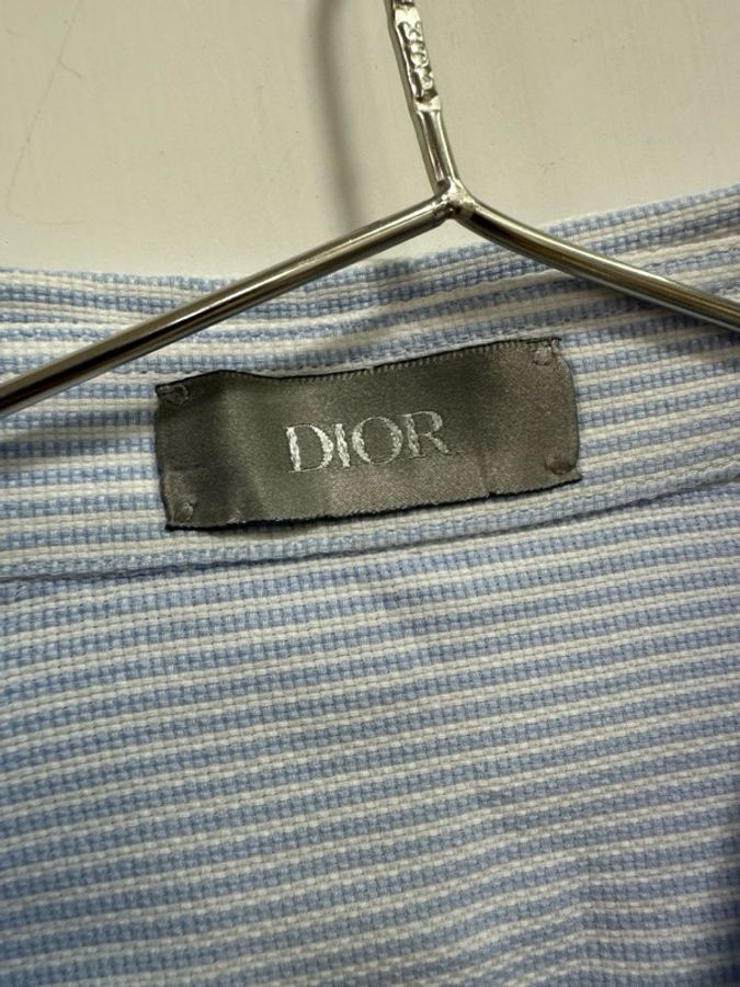 Dior x Denim Tears 字母刺繡長袖襯衫 藍白 38碼-3
