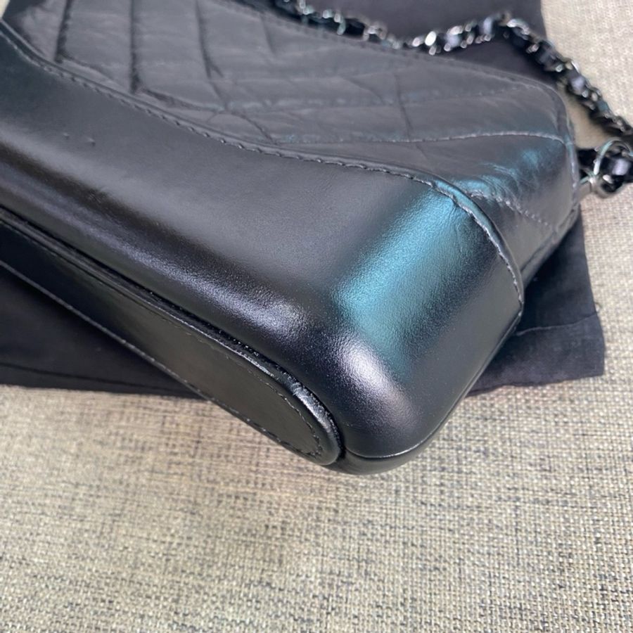 Chanel • Gabrielle 限量So black 全黑流浪Woc鏈條包-5