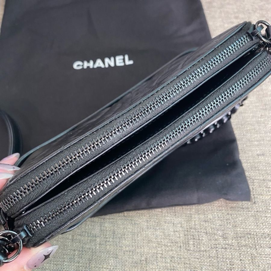Chanel • Gabrielle 限量So black 全黑流浪Woc鏈條包-7