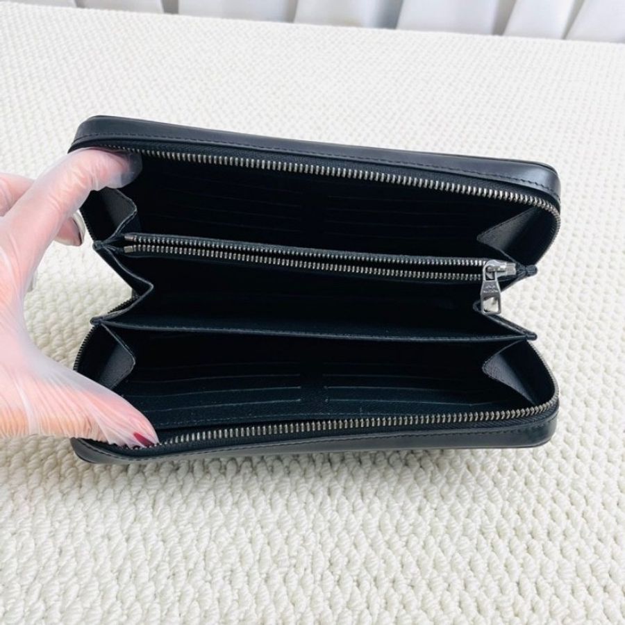 Louis Vuitton 黑色老花長夾 手拿包-3