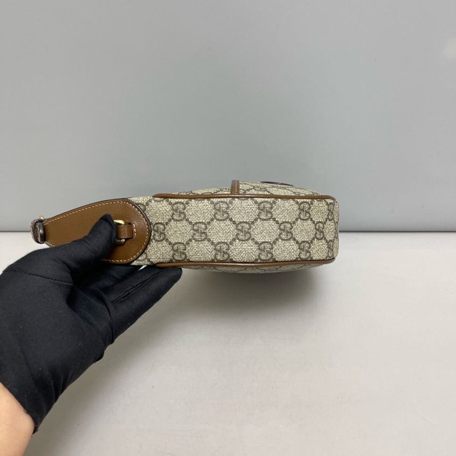 Gucci Ophidia焦糖色老花半月包 肩背包-3