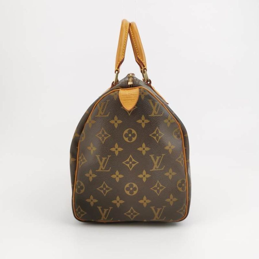 Louis Vuitton (LV) Speedy30植鞣革Monogram印花波士頓包手提包-3