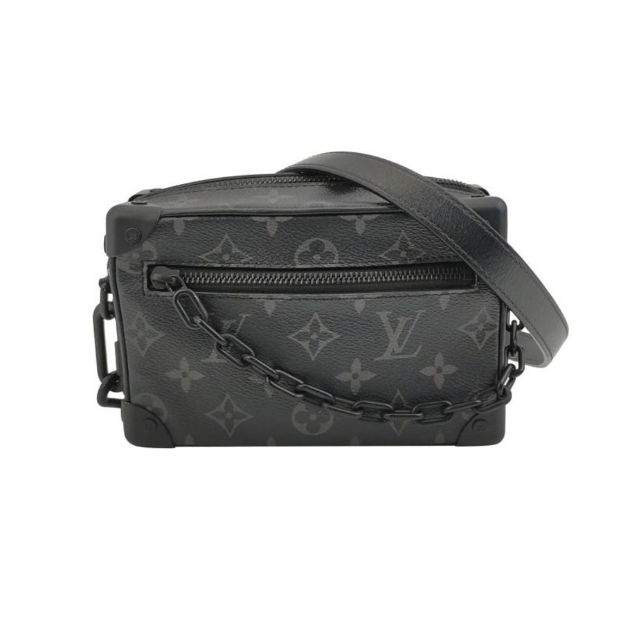 Louis Vuitton (LV) Soft Trunk迷你牛皮Monogram印花鉚釘包角斜背包單肩包晶片款-0