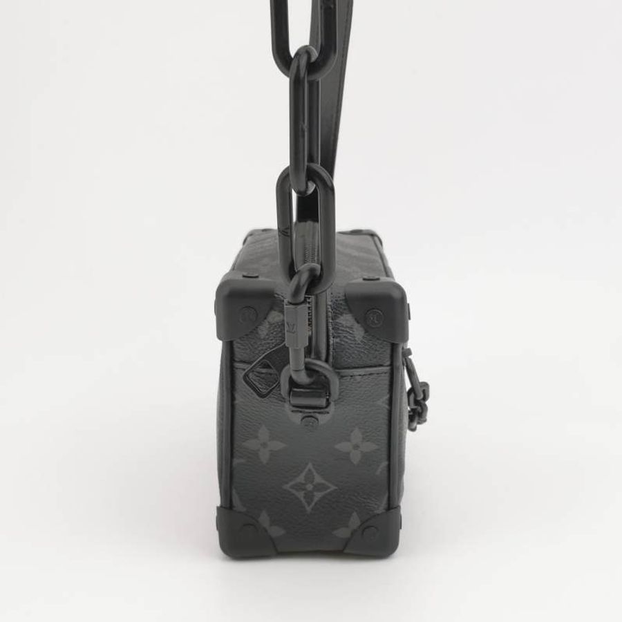 Louis Vuitton (LV) Soft Trunk迷你牛皮Monogram印花鉚釘包角斜背包單肩包晶片款-3