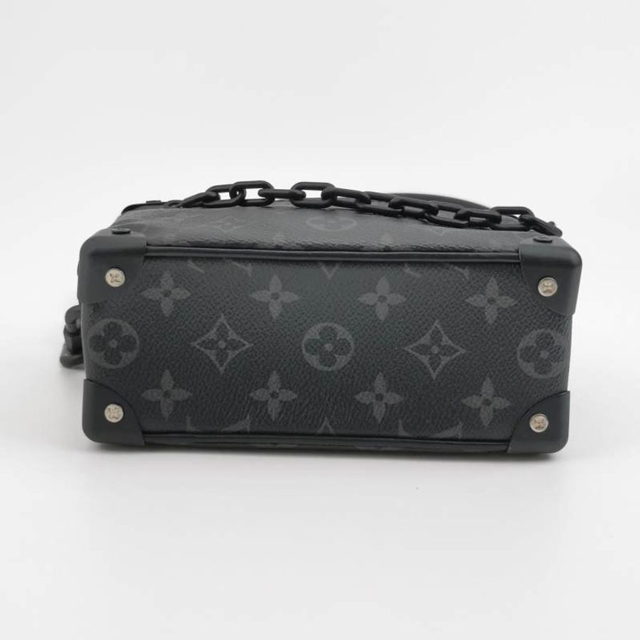 Louis Vuitton (LV) Soft Trunk迷你牛皮Monogram印花鉚釘包角斜背包單肩包晶片款-5