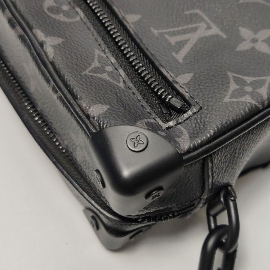 Louis Vuitton (LV) Soft Trunk迷你牛皮Monogram印花鉚釘包角斜背包單肩包晶片款-22