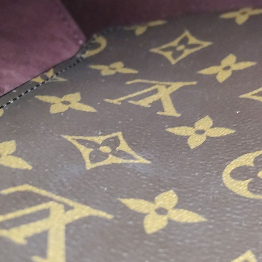 Louis Vuitton (LV) FlowerTote植鞣革Monogram印花單肩包晶片款-9
