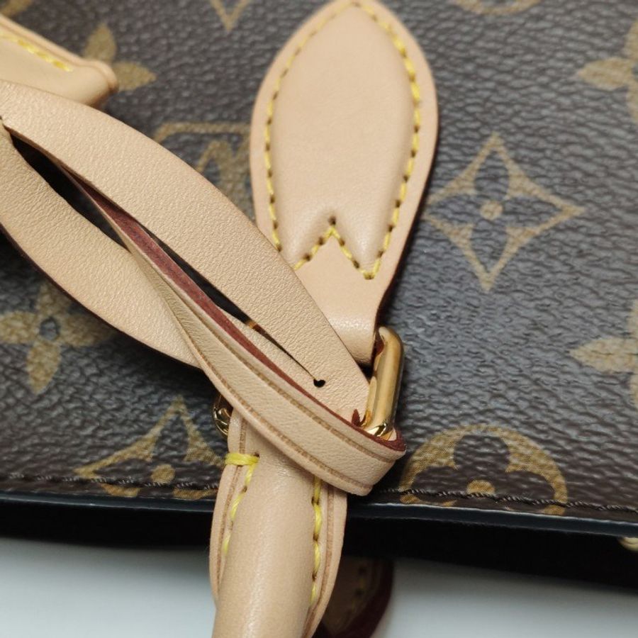 Louis Vuitton (LV) FlowerTote植鞣革Monogram印花單肩包晶片款-14