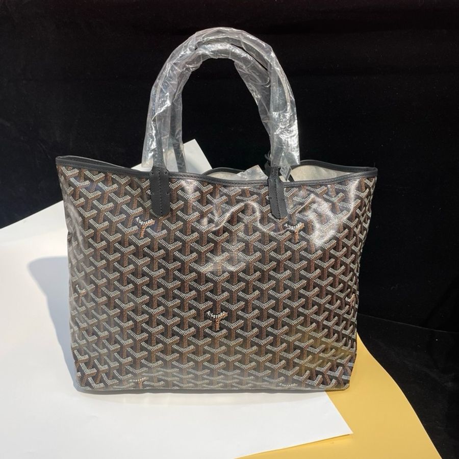 Goyard/戈雅 黑色 Tote托特包購物袋小號 老花子母包單肩包-3