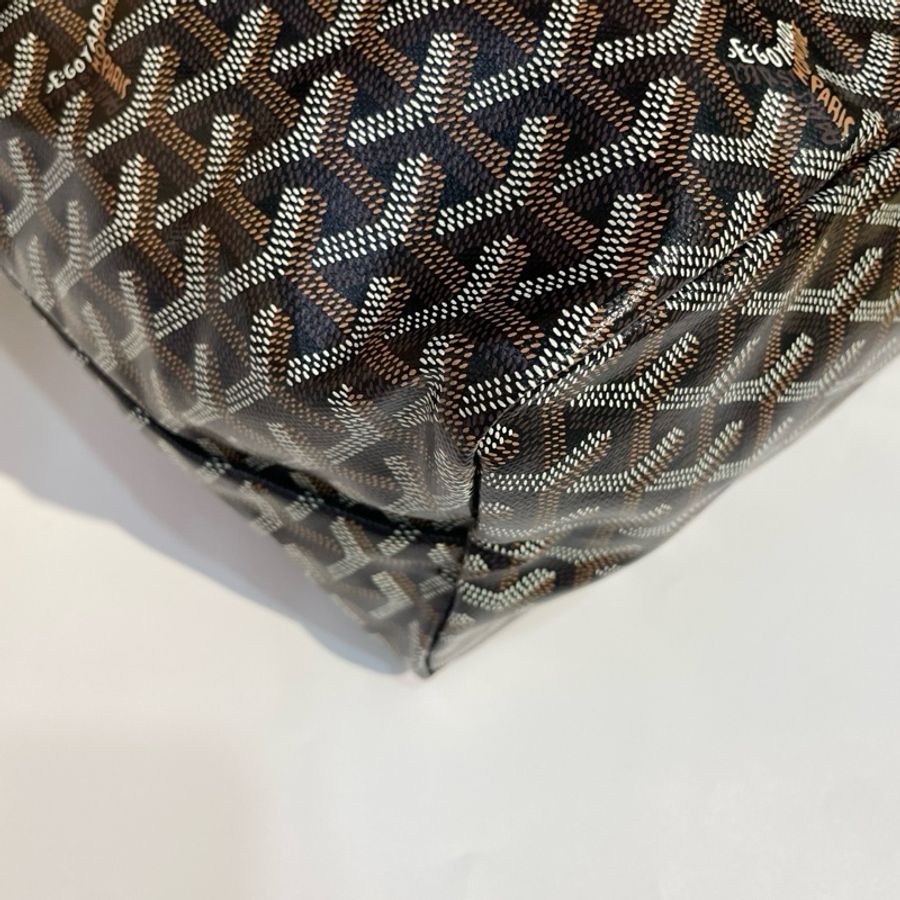 Goyard/戈雅 黑色 Tote托特包購物袋小號 老花子母包單肩包-5