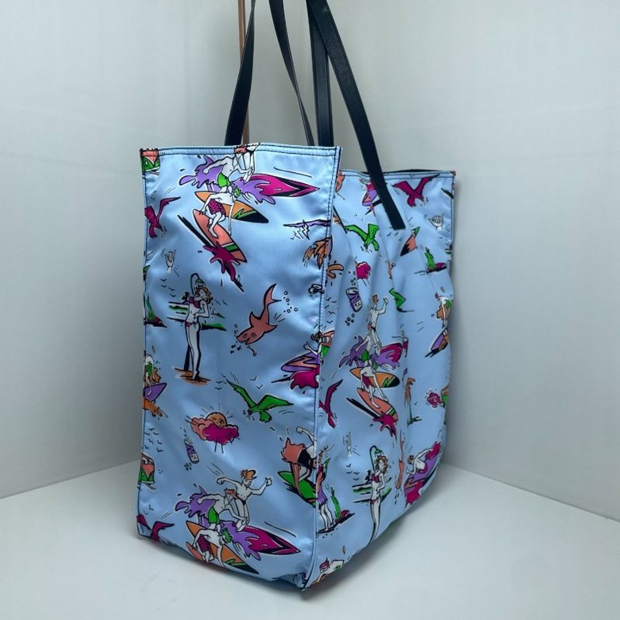 Prada 印花尼龍肩背包34*36*19cm 99新配件塵袋-2