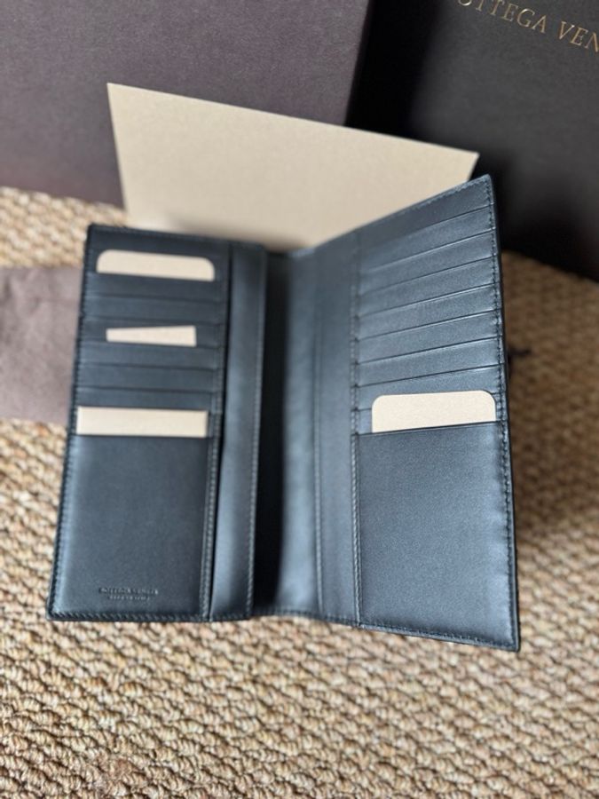 99閒置新葆蝶家Bottega Veneta  羊皮 長夾-5