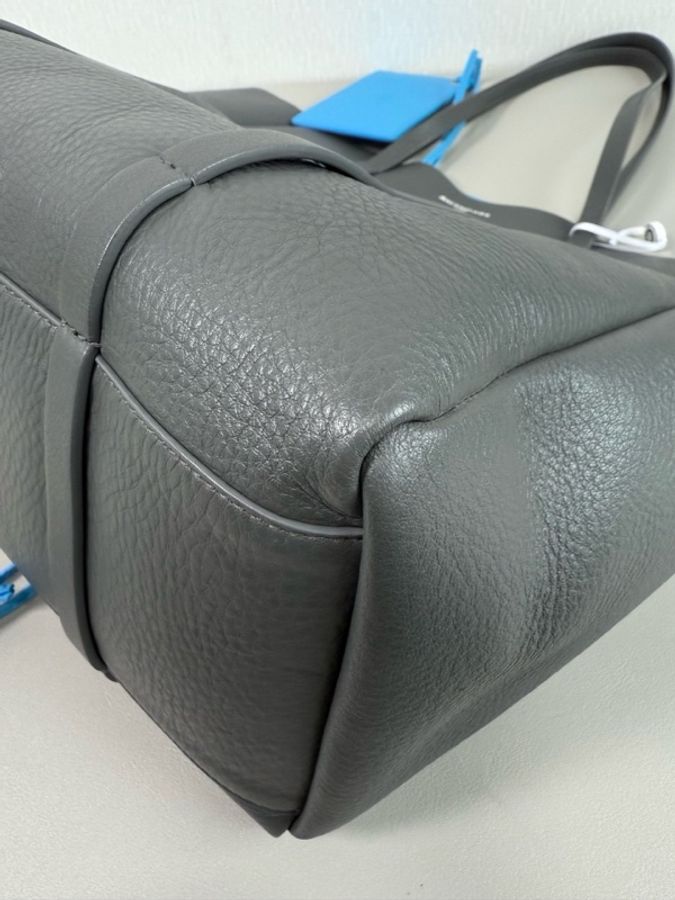 Balenciaga 巴黎世家everyday 高級灰全皮撞色tote包購物袋子母包-5