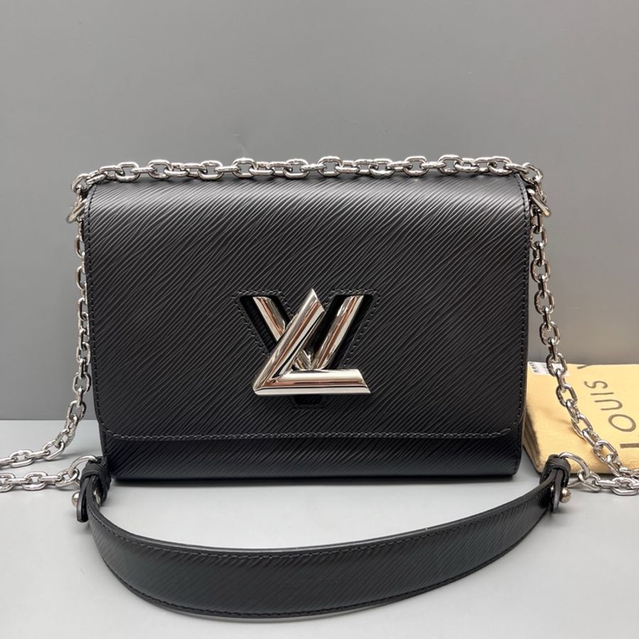 LV 路易威登 黑色中號水波紋Twist鏈條包-0