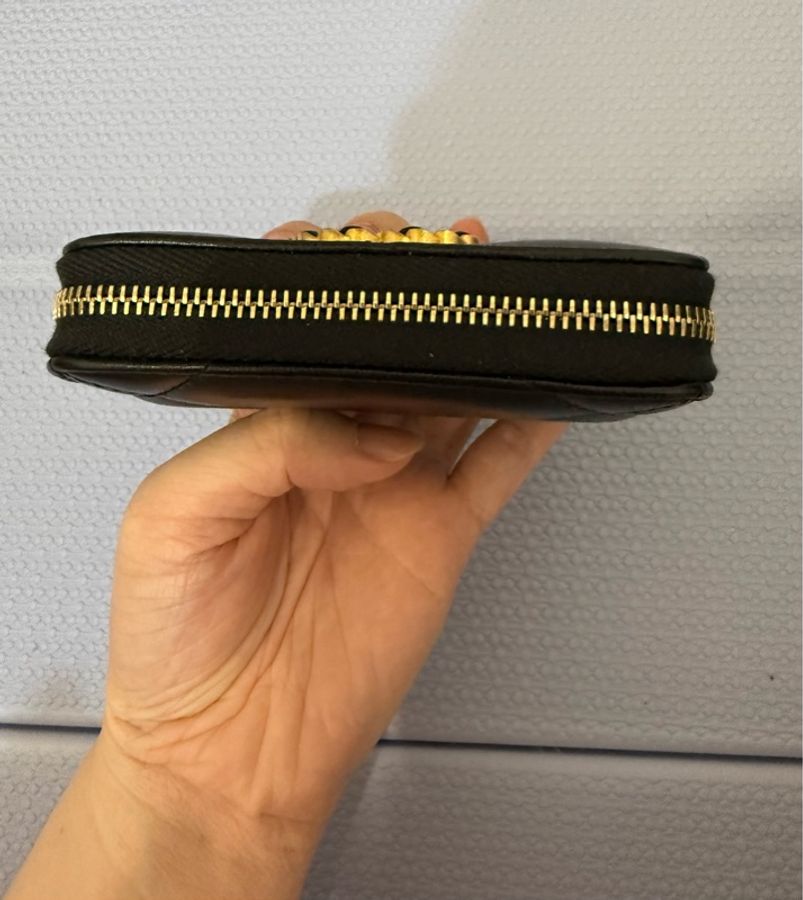 Chanel 19 ㄇ字型零錢包#黑金-2