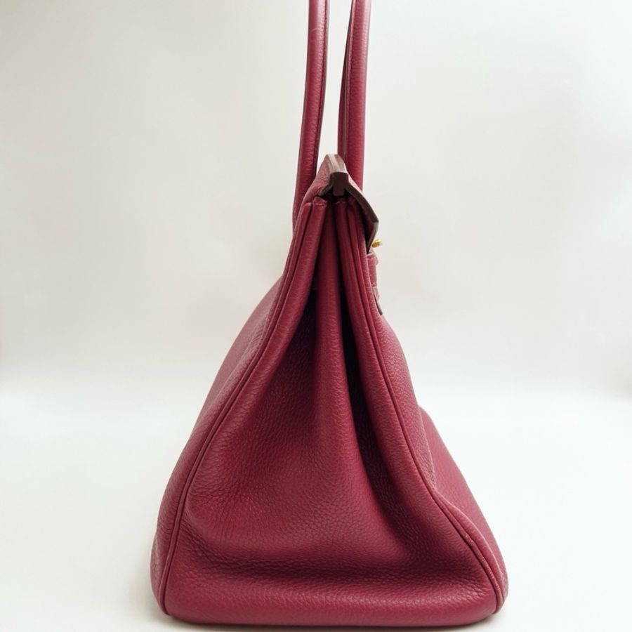 Hermes 愛馬仕 Birkin35玫瑰紫金扣 框N Togo皮-2