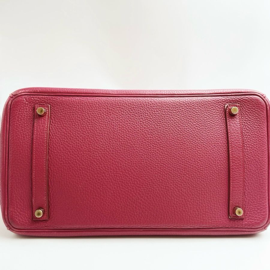 Hermes 愛馬仕 Birkin35玫瑰紫金扣 框N Togo皮-3