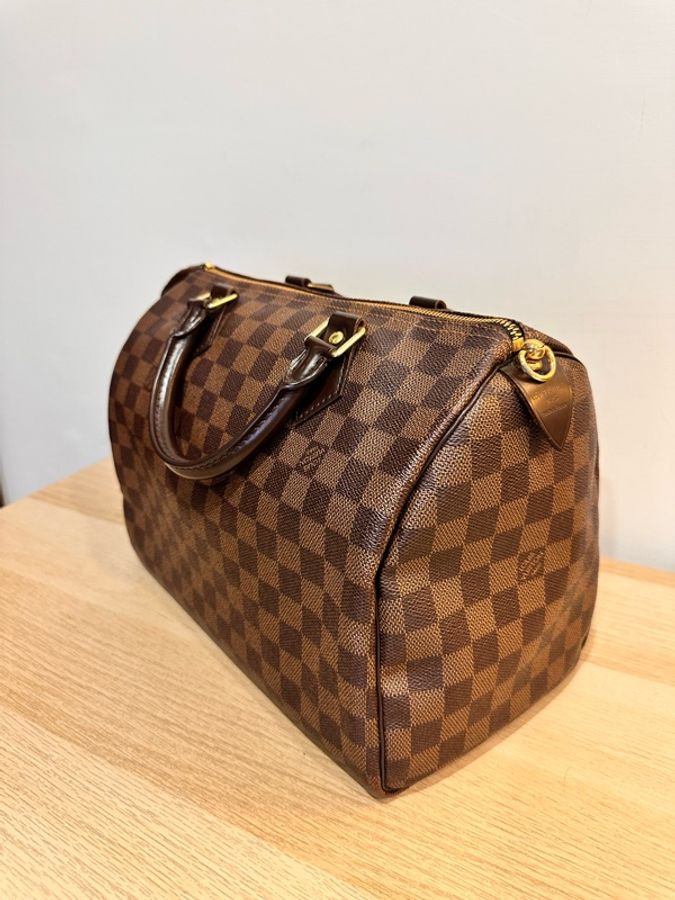 LOUIS VUITTON路易威登LV-Speedy 30 Damier Ébène棕色棋盤格-27