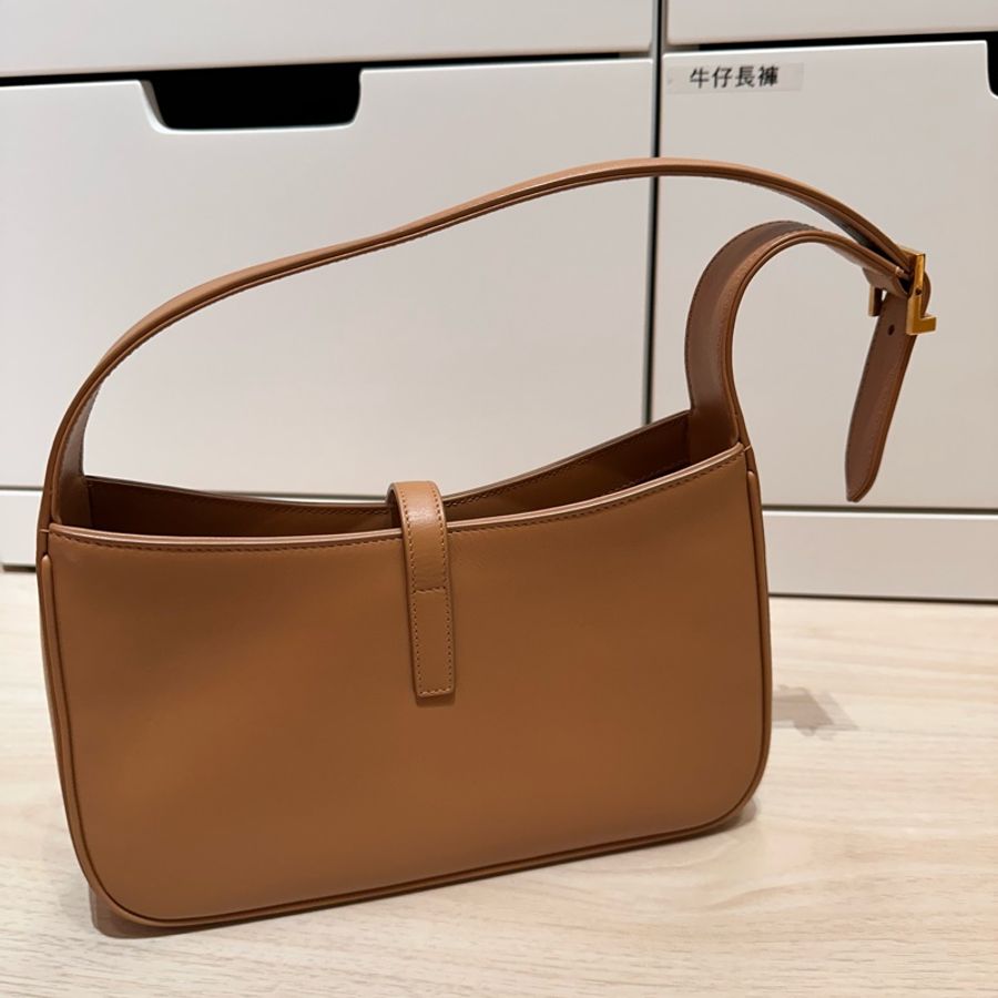Saint Laurent Le 5 A 7 Mini Hobo 奶茶色皮革腋下包-1