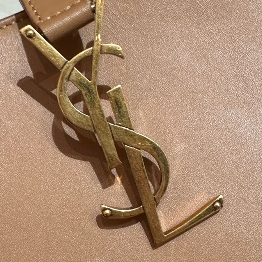 Saint Laurent Le 5 A 7 Mini Hobo 奶茶色皮革腋下包-12