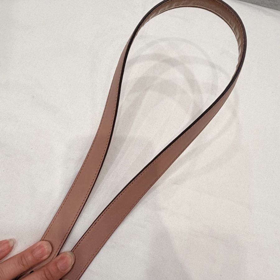 Gucci GG 漆皮 皮帶 裸粉 80cm-4
