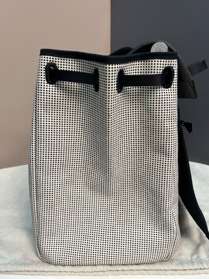 Hermes • 稀有Herbag 50 黑白熊貓拼色銀釦 🈶原廠塵袋-6