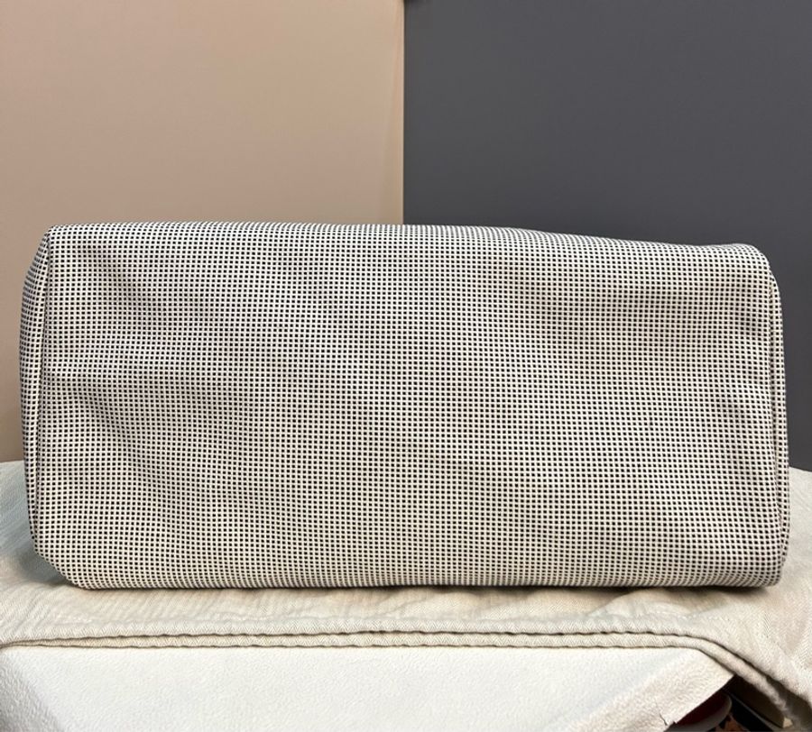 Hermes • 稀有Herbag 50 黑白熊貓拼色銀釦 🈶原廠塵袋-8