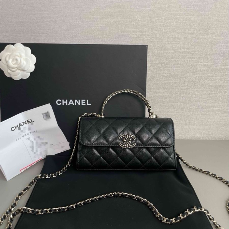 💎Chanel香奈兒｜26p黑金荔枝牛皮橫版Kelly｜99新芯片款-2