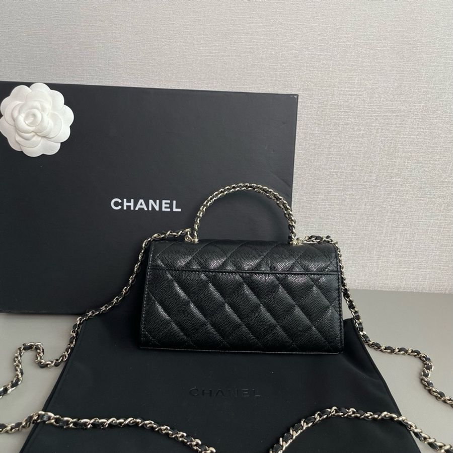 💎Chanel香奈兒｜26p黑金荔枝牛皮橫版Kelly｜99新芯片款-5