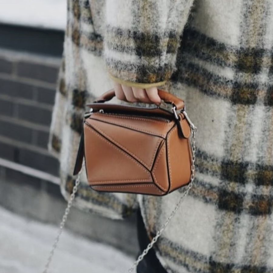 ✨Loewe羅意威｜焦糖色puzzle nano幾何包｜手提斜挎單肩包｜98新-0
